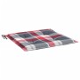 Cojines de silla de jardín 4 uds tela a cuadros rojo 50x50x3 cm by , Cushions for chairs and sofas - Ref: Foro24-314069, Pric...