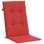 Cojín silla de jardín respaldo alto 6 uds tela rojo 120x50x3 cm by , Cushions for chairs and sofas - Ref: Foro24-314110, Pric...