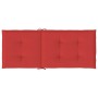 Cojín silla de jardín respaldo alto 6 uds tela rojo 120x50x3 cm by , Cushions for chairs and sofas - Ref: Foro24-314110, Pric...