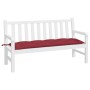 Cojín de banco de jardín tela Oxford rojo tinto 150x50x7 cm by , Cushions for chairs and sofas - Ref: Foro24-314965, Price: 3...