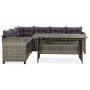 Set de muebles de jardín 2 pzas y cojines ratán sintético gris by , Garden sets - Ref: Foro24-316871, Price: 680,81 €, Discou...