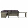 Set de muebles de jardín 2 pzas y cojines ratán sintético gris by , Garden sets - Ref: Foro24-316871, Price: 680,81 €, Discou...