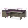Set de muebles de jardín 2 pzas y cojines ratán sintético gris by , Garden sets - Ref: Foro24-316871, Price: 680,81 €, Discou...