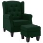 Sillón con reposapiés tela verde oscuro by , Armchairs - Ref: Foro24-320157, Price: 308,39 €, Discount: %