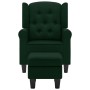 Sillón con reposapiés tela verde oscuro by , Armchairs - Ref: Foro24-320157, Price: 308,39 €, Discount: %
