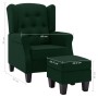 Sillón con reposapiés tela verde oscuro by , Armchairs - Ref: Foro24-320157, Price: 308,39 €, Discount: %