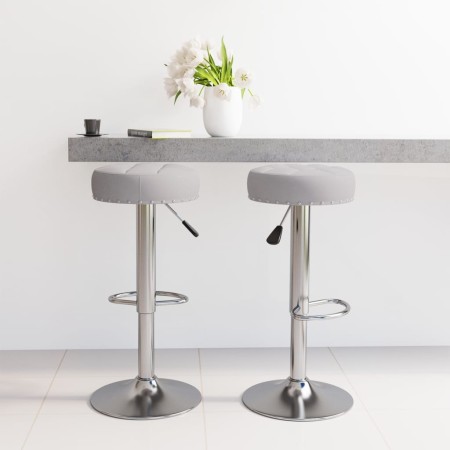 Taburetes de cocina 2 unidades tela gris de , Taburetes de cocina - Ref: Foro24-332971, Precio: 108,45 €, Descuento: %