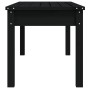 Gartenbank aus massivem schwarzem Kiefernholz 109x44x45 cm von vidaXL, Gartenbänke - Ref: Foro24-824008, Preis: 68,74 €, Raba...