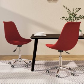 Sillas de comedor giratorias 2 unidades tela rojo tinto von , Essstühle - Ref: Foro24-338351, Preis: 149,92 €, Rabatt: %