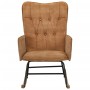 Silla mecedora de lona vintage marrón by , Rocking chairs - Ref: Foro24-339684, Price: 130,98 €, Discount: %