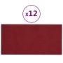 Paneles de pared 12 uds terciopelo rojo tinto 30x15 cm 0,54 m² de , Recubrimiento de paredes - Ref: Foro24-343783, Precio: 21...
