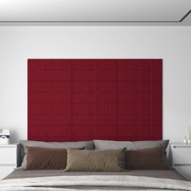 Paneles de pared 12 uds terciopelo rojo tinto 60x30 cm 2,16 m² by , Wall covering - Ref: Foro24-344088, Price: 45,65 €, Disco...