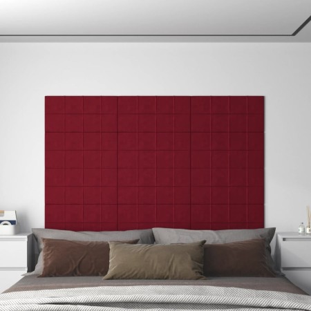 Paneles de pared 12 uds terciopelo rojo tinto 60x30 cm 2,16 m² von , Wandverkleidung - Ref: Foro24-344088, Preis: 45,65 €, Ra...