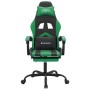 Silla gaming giratoria y reposapiés cuero sintético negro verde by , Gaming chairs - Ref: Foro24-349606, Price: 109,66 €, Dis...