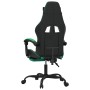 Silla gaming giratoria y reposapiés cuero sintético negro verde by , Gaming chairs - Ref: Foro24-349606, Price: 109,66 €, Dis...