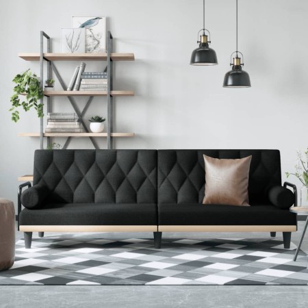 Sofá cama con reposabrazos tela negro von , Sofas - Ref: Foro24-351939, Preis: 281,28 €, Rabatt: %