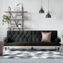 Sofá cama con reposabrazos tela negro von , Sofas - Ref: Foro24-351939, Preis: 281,28 €, Rabatt: %