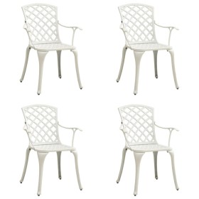 Garden chairs 4 units cast aluminum white by vidaXL, Garden chairs - Ref: Foro24-315575, Price: 512,34 €, Discount: %