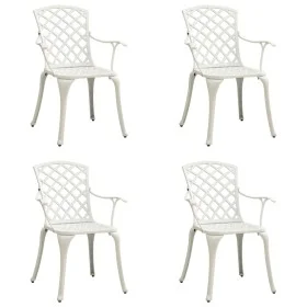 Garden chairs 4 units cast aluminum white by vidaXL, Garden chairs - Ref: Foro24-315575, Price: 502,68 €, Discount: %