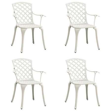 Garden chairs 4 units cast aluminum white by vidaXL, Garden chairs - Ref: Foro24-315575, Price: 512,22 €, Discount: %