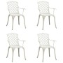 Garden chairs 4 units cast aluminum white by vidaXL, Garden chairs - Ref: Foro24-315575, Price: 512,22 €, Discount: %