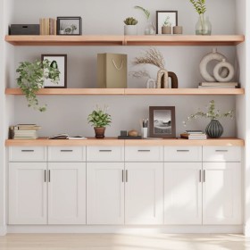 Estante de pared madera maciza roble sin tratar 220x60x(2-6) cm de , Estantes y estanterías - Ref: Foro24-363619, Precio: 173...