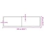 Estante de pared madera maciza roble sin tratar 220x60x(2-6) cm von , Regale und Regale - Ref: Foro24-363619, Preis: 173,13 €...