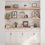 Estante pared madera roble tratada marrón claro 180x30x(2-6) cm by , Shelves and shelves - Ref: Foro24-363717, Price: 56,05 €...