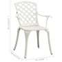 Gartenstühle 4 Stück weißer Aluminiumdruckguss von vidaXL, Gartenstühle - Ref: Foro24-315575, Preis: 512,34 €, Rabatt: %