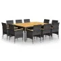 11-piece synthetic rattan garden dining set in gray color. by vidaXL, Garden sets - Ref: Foro24-3058571, Price: 967,82 €, Dis...