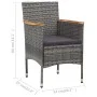 11-piece synthetic rattan garden dining set in gray color. by vidaXL, Garden sets - Ref: Foro24-3058571, Price: 967,82 €, Dis...
