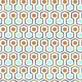 Noordwand Papel de pared Good Vibes Hexagon Pattern verde y naranja von , Bemaltes Papier - Ref: Foro24-440446, Preis: 22,00 ...