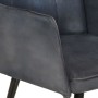 Sillón orejero con reposapiés cuero auténtico gris by , Armchairs - Ref: Foro24-339665, Price: 110,44 €, Discount: %