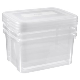 Curver Juego de cajas de almacenamiento Handy 3x25L transparente von , Aufbewahrungskörbe - Ref: Foro24-443853, Preis: 42,70 ...