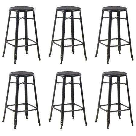 Taburetes de cocina 6 unidades acero negro von , Küchenhocker - Ref: Foro24-3054559, Preis: 468,74 €, Rabatt: %