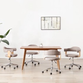 Sillas comedor giratorias 4 uds madera curvada tela gris taupe von , Essstühle - Ref: Foro24-3054906, Preis: 598,37 €, Rabatt: %