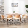 Sillas de comedor giratorias 4 uds madera curvada cuero crema by , dining chairs - Ref: Foro24-3054933, Price: 548,15 €, Disc...