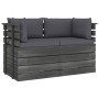 Sofá de palets de jardín 2 plazas y cojines madera maciza pino by , Garden sets - Ref: Foro24-3061731, Price: 207,27 €, Disco...
