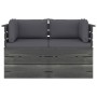 Sofá de palets de jardín 2 plazas y cojines madera maciza pino by , Garden sets - Ref: Foro24-3061731, Price: 207,27 €, Disco...