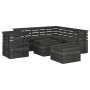 Muebles palets de jardín 8 pzas madera maciza pino gris oscuro by , Garden sets - Ref: Foro24-3063760, Price: 556,61 €, Disco...