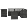 Muebles palets de jardín 8 pzas madera maciza pino gris oscuro by , Garden sets - Ref: Foro24-3063760, Price: 556,61 €, Disco...