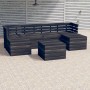 Muebles palets de jardín 7 pzas madera maciza pino gris oscuro by , Garden sets - Ref: Foro24-3063755, Price: 417,66 €, Disco...