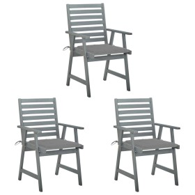 Sillas comedor de jardín 3 uds madera maciza acacia y cojines von , Gartenstühle - Ref: Foro24-3064429, Preis: 310,14 €, Raba...