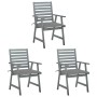 Sillas comedor de jardín 3 uds madera maciza acacia y cojines von , Gartenstühle - Ref: Foro24-3064429, Preis: 310,14 €, Raba...