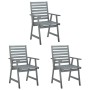 Sillas comedor de jardín 3 uds madera maciza acacia y cojines von , Gartenstühle - Ref: Foro24-3064429, Preis: 310,14 €, Raba...