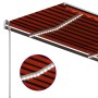 Toldo manual retráctil con LED naranja y marrón 450x350 cm von , Markisen - Ref: Foro24-3069845, Preis: 523,02 €, Rabatt: %