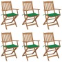 Sillas de jardín plegables 6 uds y cojines madera maciza acacia von , Gartenstühle - Ref: Foro24-3065466, Preis: 371,23 €, Ra...