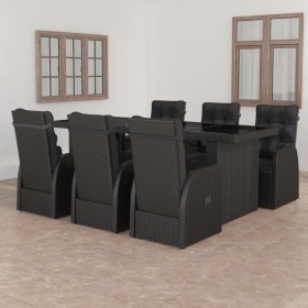 Garden dining set 7 pieces black synthetic rattan by vidaXL, Garden sets - Ref: Foro24-3059347, Price: 1,00 €, Discount: %
