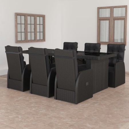 Garden dining set 7 pieces black synthetic rattan by vidaXL, Garden sets - Ref: Foro24-3059347, Price: 1,00 €, Discount: %