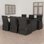 Garden dining set 7 pieces black synthetic rattan by vidaXL, Garden sets - Ref: Foro24-3059347, Price: 1,00 €, Discount: %